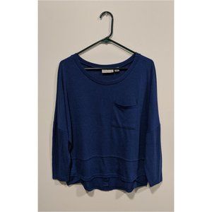 RD Style Drop Shoulder Cozy Top in Blue Size S